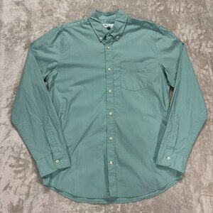 *NWT* Gap Men's Button Down Shirt Slim Fit Stretch Poplin Green - Large